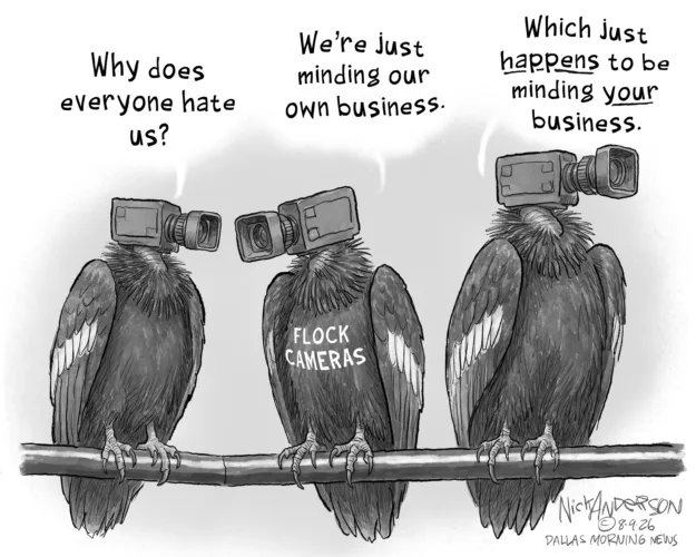 Editorial cartoon for Aug. 15, 2026
